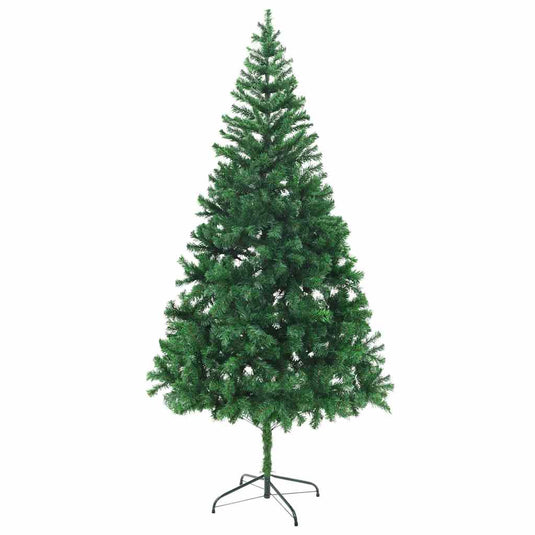 Vidaxl kunstkerstboom met verlichting en kerstballen 910 takken 210 cm