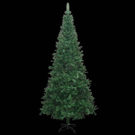 Vidaxl kunstkerstboom met verlichting en kerstballen l 240 cm groen