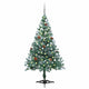 Vidaxl kunstkerstboom met verlichting ballen sneeuw dennenappel 150 cm