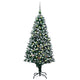 Vidaxl kunstkerstboom met led en kerstballen en dennenappels 210 cm