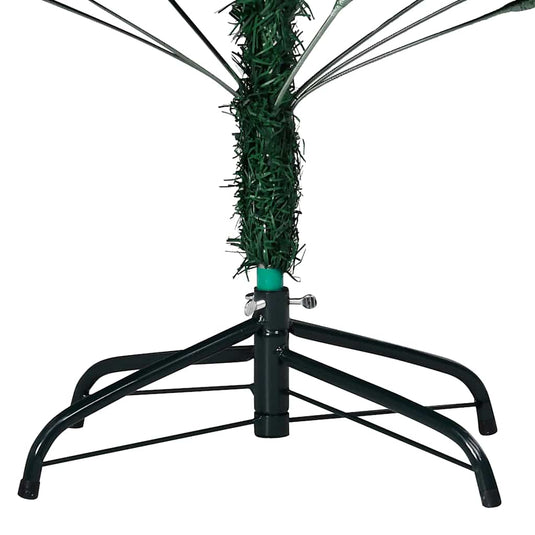 Vidaxl kunstkerstboom met verlichting en kerstballen 120 cm pvc groen