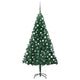 Vidaxl kunstkerstboom met verlichting en kerstballen 180 cm pvc groen