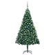 Vidaxl kunstkerstboom met verlichting en kerstballen 210 cm pvc groen