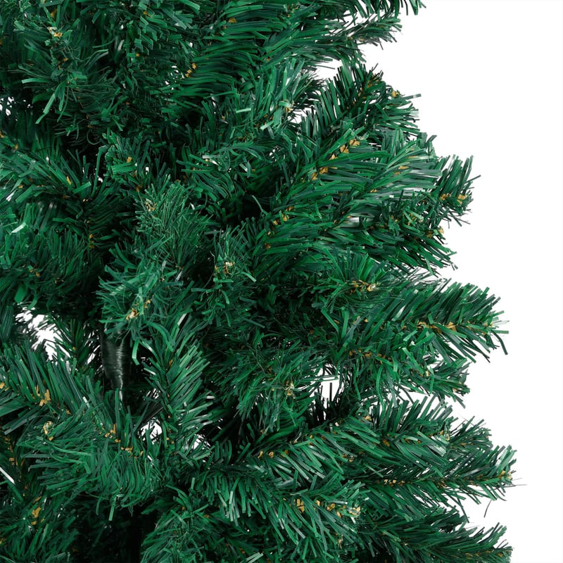 Afbeelding laden in galerijviewer, Vidaxl kunstkerstboom met verlichting en kerstballen 210 cm pvc groen
