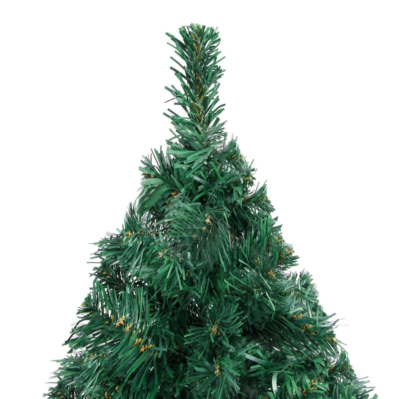 Afbeelding laden in galerijviewer, Vidaxl kunstkerstboom met verlichting en kerstballen 210 cm pvc groen
