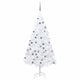 Vidaxl kunstkerstboom met verlichting en kerstballen 150 cm pvc wit
