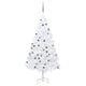 Vidaxl kunstkerstboom met verlichting en kerstballen 180 cm pvc wit