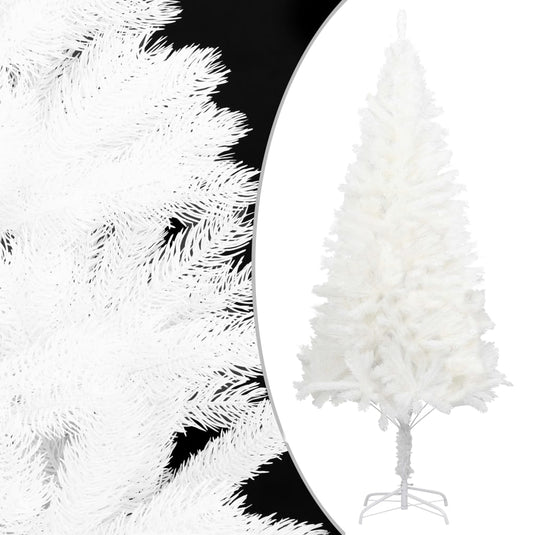 Vidaxl kunstkerstboom met verlichting en kerstballen 240 cm wit