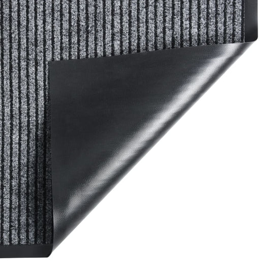Vidaxl deurmat 60x80 cm gestreept grijs