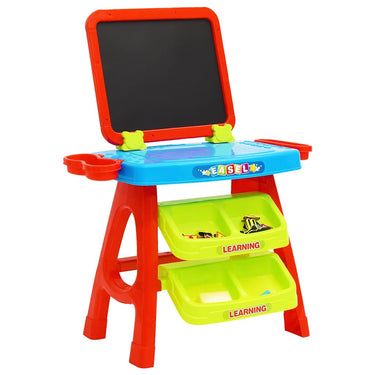 Vidaxl leerbord voor kinderen easel and learning 3-in-1