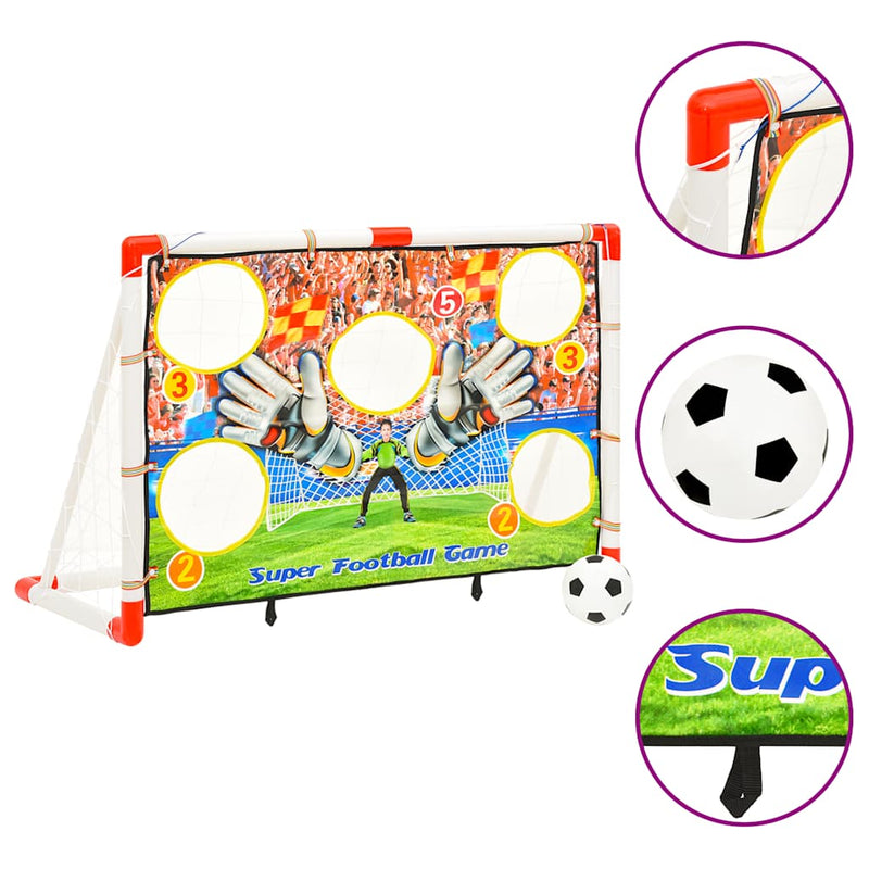 Load image into Gallery viewer, Vidaxl voetbaldoelenset met doelmuur 120x51x77,5 cm
