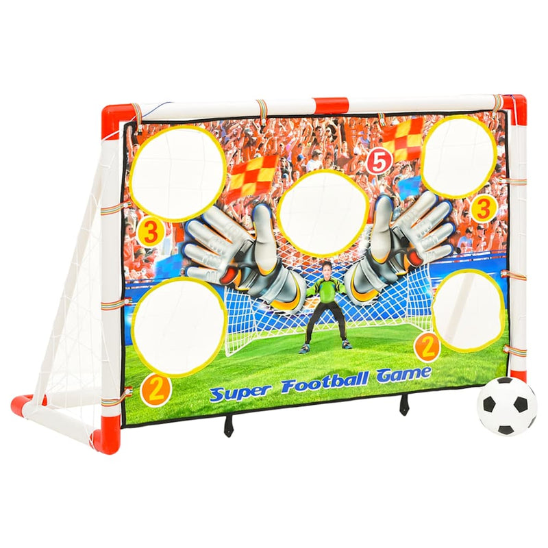 Load image into Gallery viewer, Vidaxl voetbaldoelenset met doelmuur 120x51x77,5 cm

