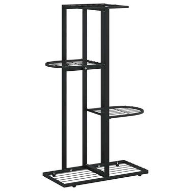 Vidaxl bloemenstandaard met 4 lagen 43x22x76 cm metaal zwart