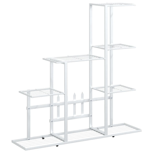 Vidaxl bloemenstandaard 94,5x25x88 cm metaal wit