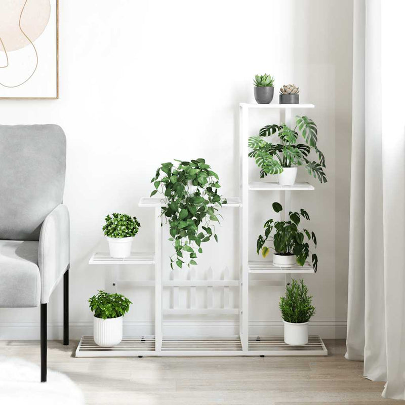 Load image into Gallery viewer, Vidaxl bloemenstandaard 94,5x25x88 cm metaal wit
