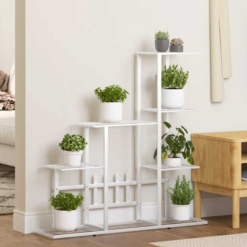 Load image into Gallery viewer, Vidaxl bloemenstandaard 94,5x25x88 cm metaal wit
