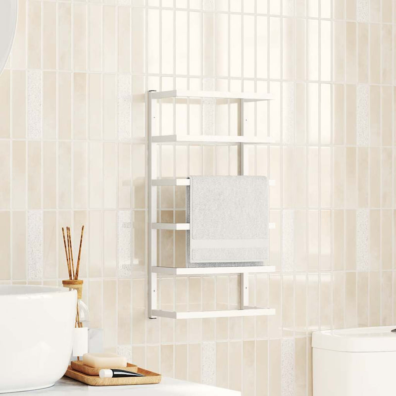 Load image into Gallery viewer, Vidaxl handdoekenrek 24x12x48 cm staal wit
