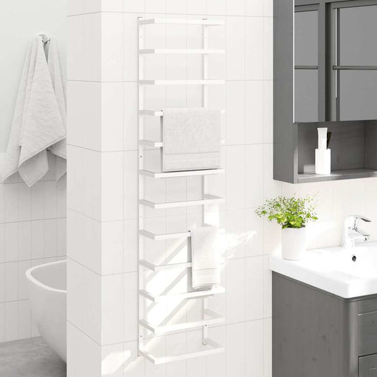Vidaxl handdoekenrek 24x12x96 cm staal wit