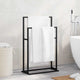 Vidaxl handdoekenrek vrijstaand 48x24x78,5 cm ijzer zwart