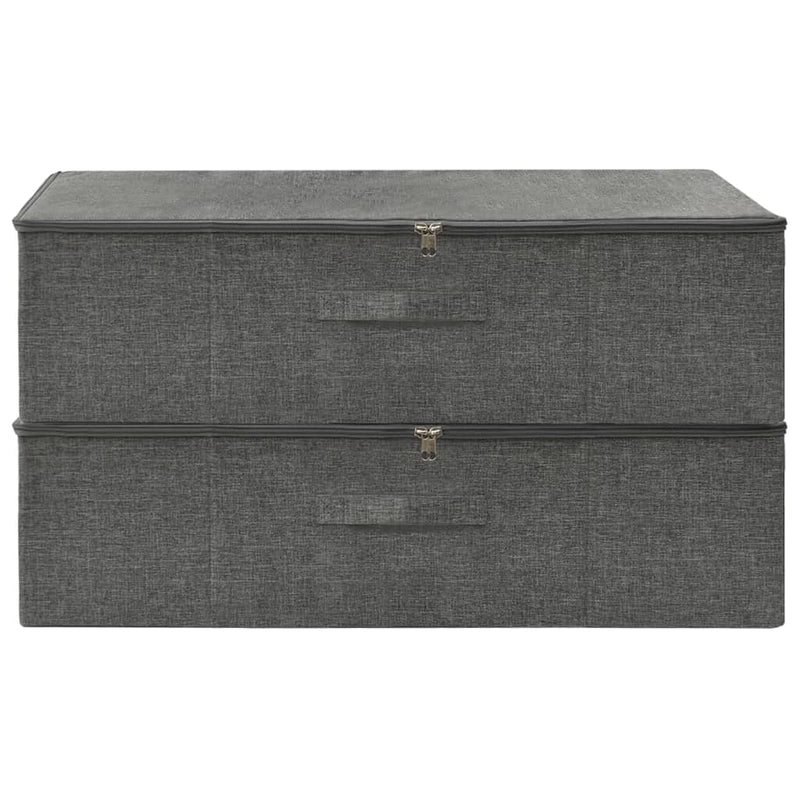 Load image into Gallery viewer, Vidaxl opbergboxen 2 st 70x40x18 cm stof antracietkleurig
