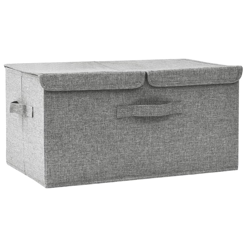 Load image into Gallery viewer, Vidaxl opbergbox 50x30x25 cm stof grijs
