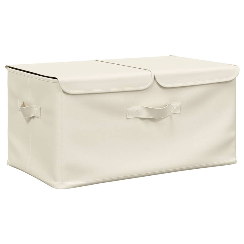 Load image into Gallery viewer, Vidaxl opbergbox 50x30x25 cm stof crèmekleurig
