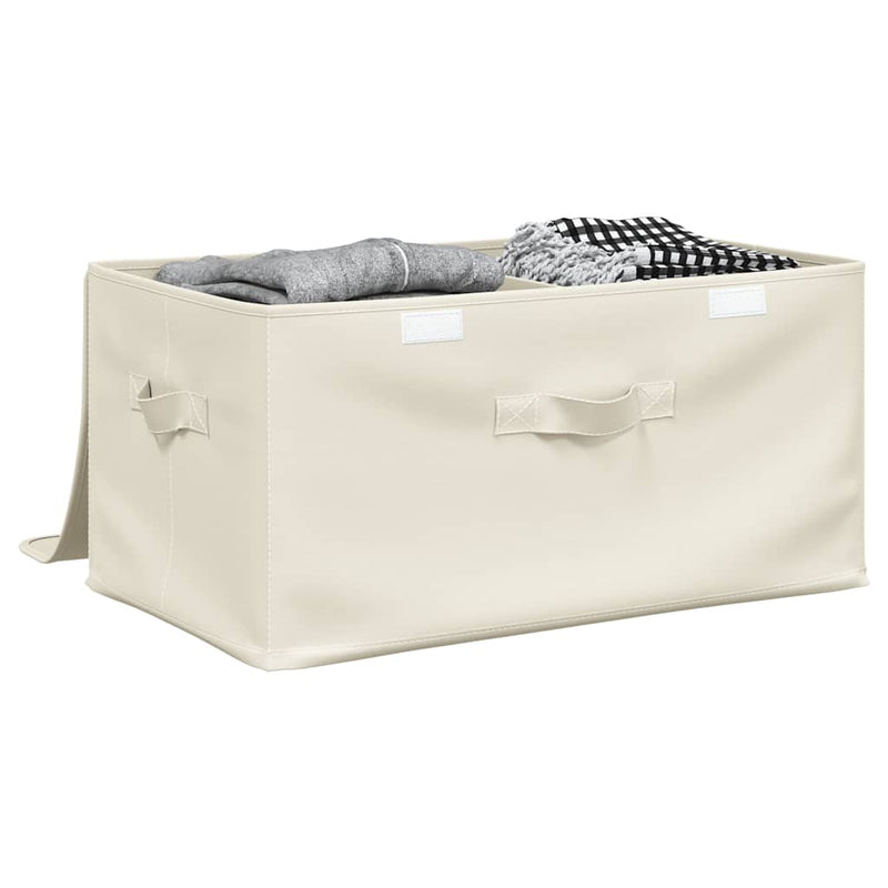 Load image into Gallery viewer, Vidaxl opbergbox 50x30x25 cm stof crèmekleurig
