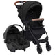 Vidaxl kinderwagen 3-in-1 staal antracietkleurig