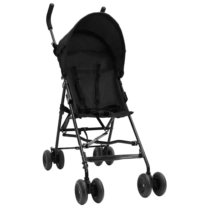 Load image into Gallery viewer, Vidaxl kinderbuggy staal antracietkleurig en zwart
