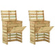 VidaXL Tuincompostbakken 2 st 80x50x100 cm geïmpregneerd grenenhout