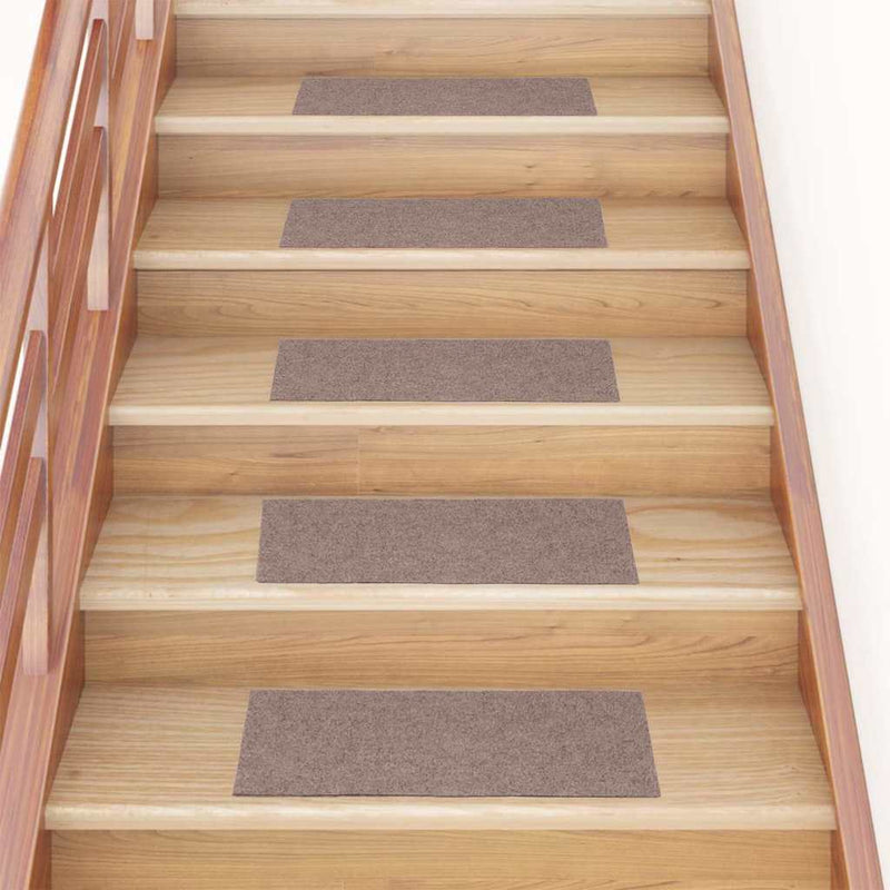 Load image into Gallery viewer, Vidaxl trapmatten zelfklevend 15 stuks 60x25 cm lichtbruin rechthoekig
