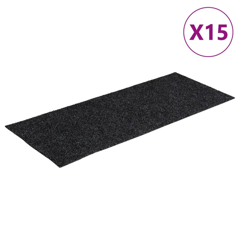Load image into Gallery viewer, Vidaxl trapmatten zelfklevend 15 stuks 60x25 cm grijs rechthoekig
