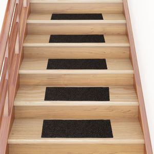 Vidaxl trapmatten zelfklevend 15 stuks 60x25 cm bruin rechthoekig