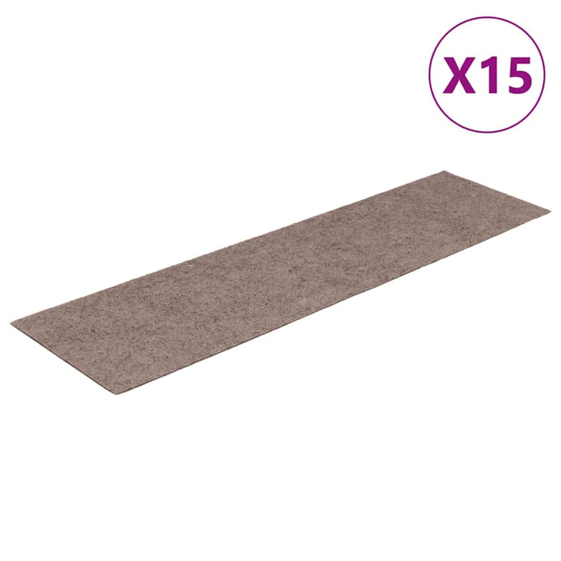 Load image into Gallery viewer, Vidaxl trapmatten zelfklevend 15 stuks 76x20 cm lichtbruin rechthoekig
