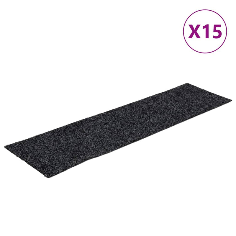 Load image into Gallery viewer, Vidaxl trapmatten zelfklevend 15 stuks 76x20 cm grijs rechthoekig
