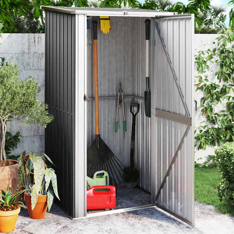 Load image into Gallery viewer, Vidaxl tuinschuur 118,5x97x209,5 cm gegalvaniseerd staal antraciet
