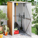 Vidaxl tuinhuis bruin 118,5x97x209,5 cm gegalvaniseerd staal