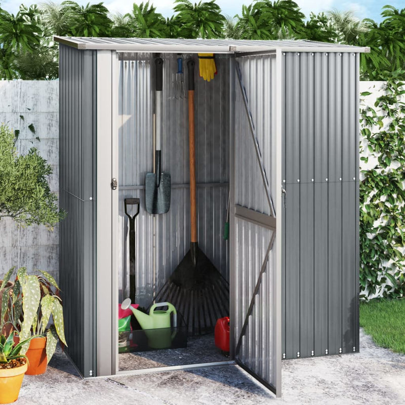 Load image into Gallery viewer, VidaXL Tuinschuur 180,5x97x209,5 cm gegalvaniseerd staal grijs
