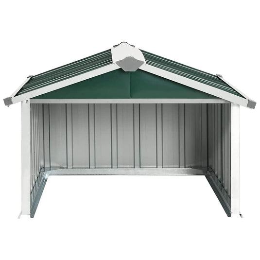 Vidaxl overkapping voor robotmaaier 92x97x63 cm staal groen