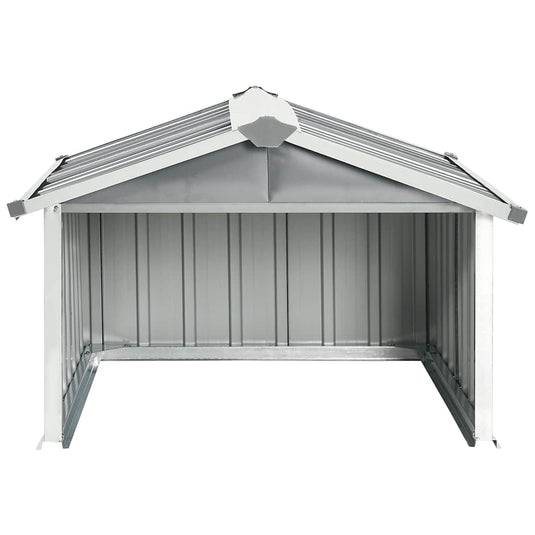 Vidaxl overkapping voor robotmaaier 92x97x63 cm staal grijs
