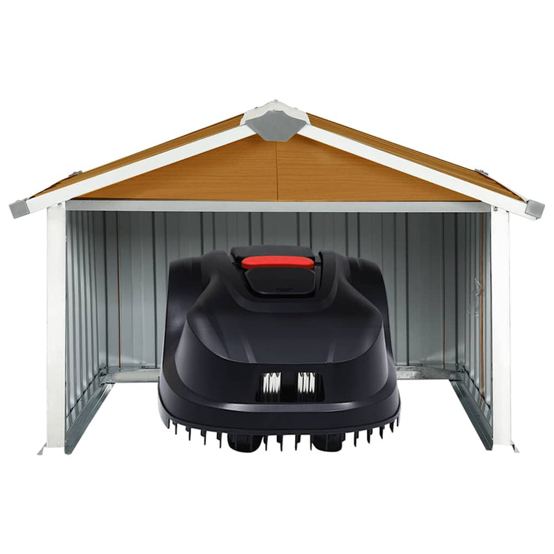 Load image into Gallery viewer, Vidaxl overkapping voor robotmaaier 92x97x63 cm staal bruin

