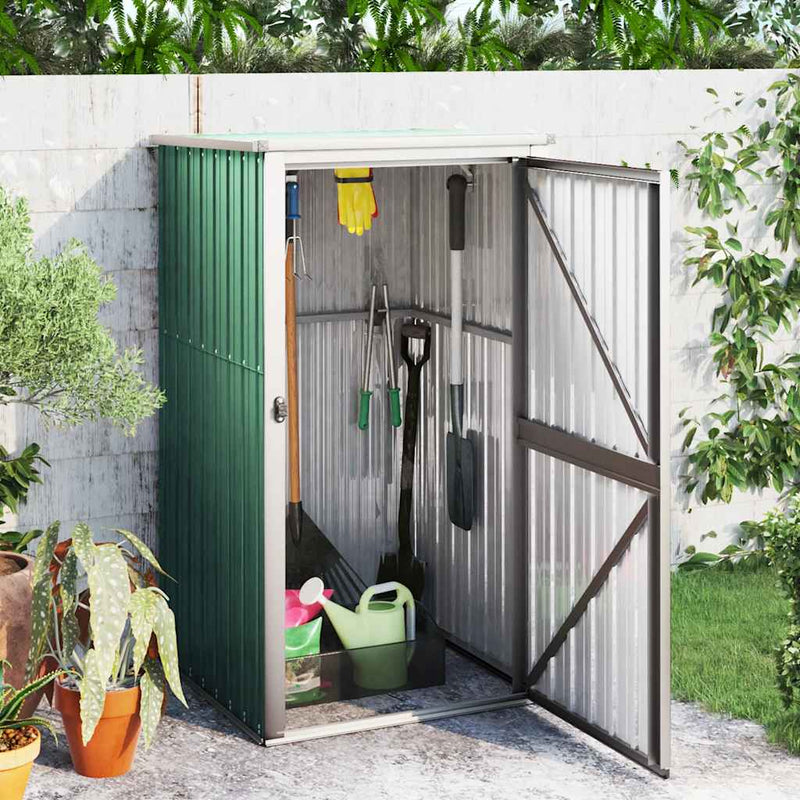 Load image into Gallery viewer, Vidaxl tuinschuur 88x89x161 cm gegalvaniseerd staal groen
