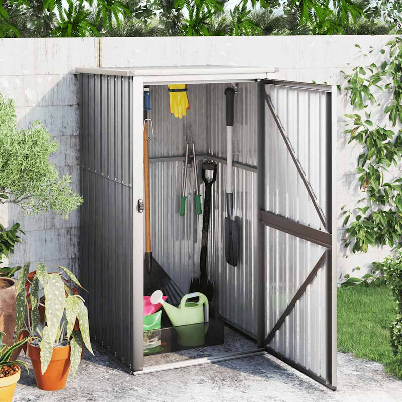 Load image into Gallery viewer, Vidaxl tuinschuur 88x89x161 cm gegalvaniseerd staal grijs
