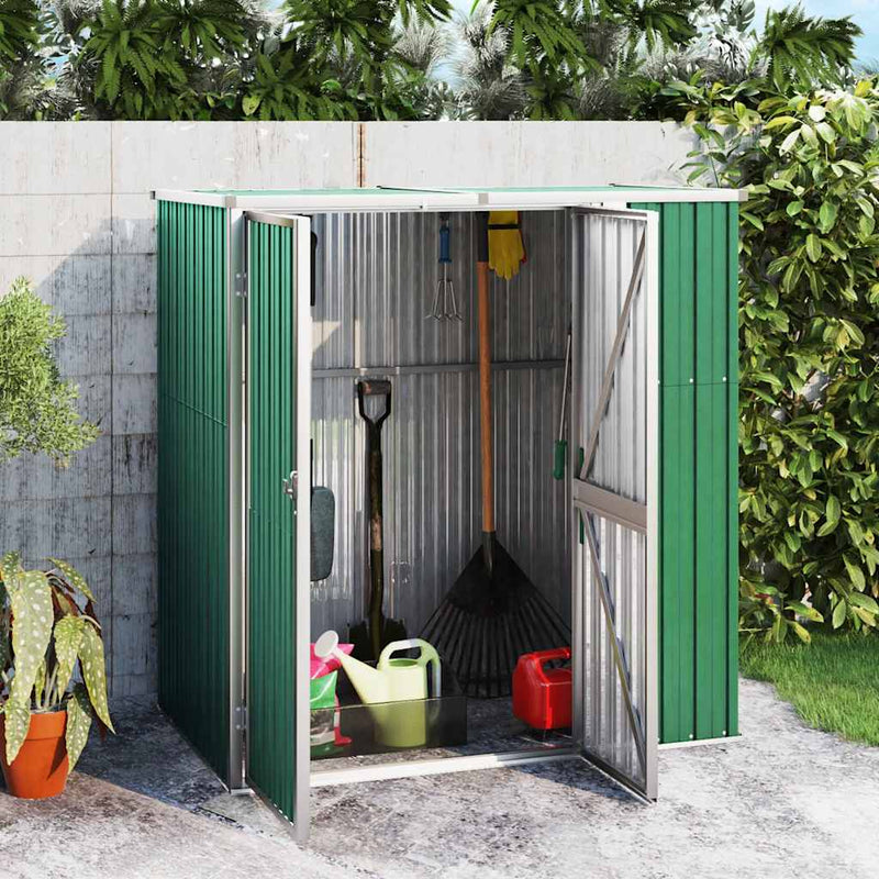 Load image into Gallery viewer, Vidaxl tuinschuur 161x89x161 cm gegalvaniseerd staal groen
