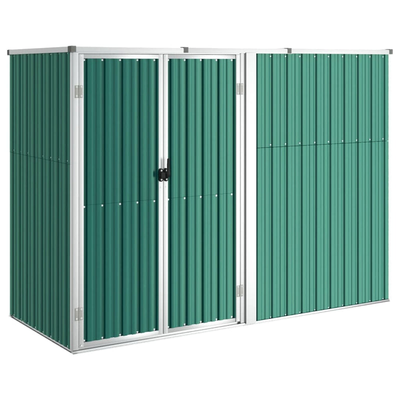 Load image into Gallery viewer, VidaXL Tuinschuur 225x89x161 cm gegalvaniseerd staal groen
