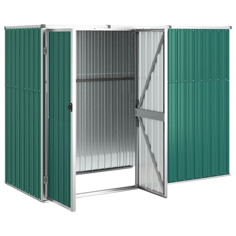 Load image into Gallery viewer, VidaXL Tuinschuur 225x89x161 cm gegalvaniseerd staal groen

