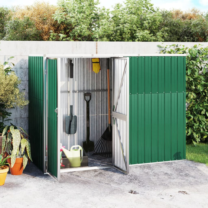 Load image into Gallery viewer, VidaXL Tuinschuur 225x89x161 cm gegalvaniseerd staal groen
