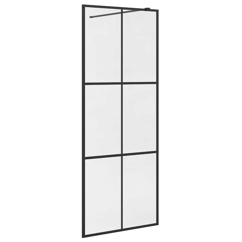 Load image into Gallery viewer, Vidaxl inloopdouchewand 80x195 cm esg-glas transparant en zwart
