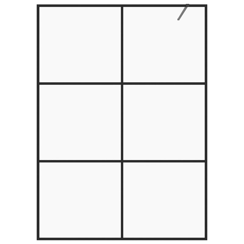 Load image into Gallery viewer, VidaXL Inloopdouchewand 140x195 cm ESG-glas transparant en zwart
