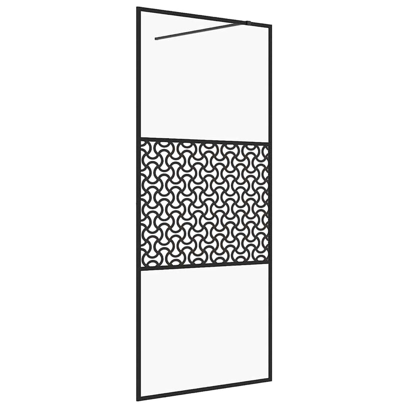 Load image into Gallery viewer, Vidaxl inloopdouchewand 115x195 cm esg-glas transparant en zwart
